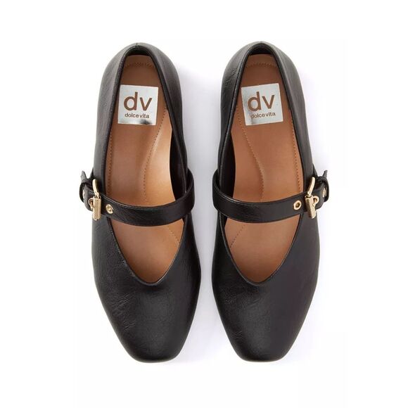 Dolce Vita Shoes - Dolce Vita Women’s Mary Jane Buckle Flats Square Toe  Black 10